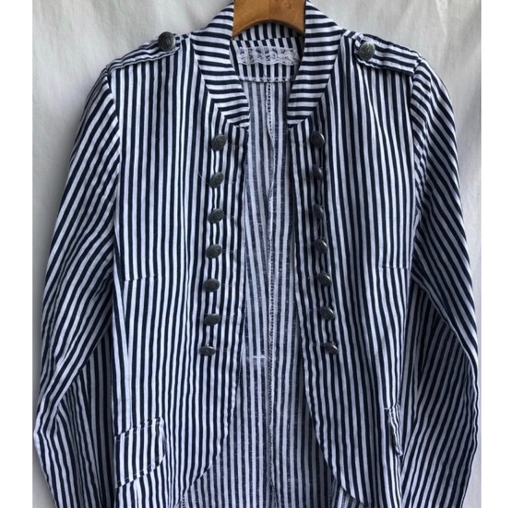 NWOT Made in Italy - 100% Linen Nautical Blazer - Picture 7 of 8
